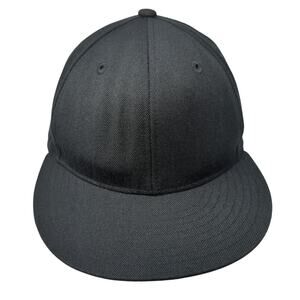 Lids Fitted Baseball Cap Black 7 1/4 Outdoor Vented Holes 6 Panel Blank